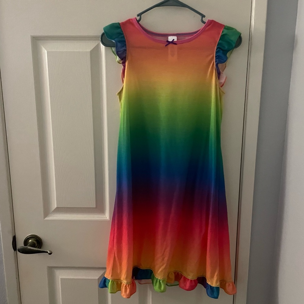 The Children’s Place Girls Rainbow PJ Dress - Size: XL (14)